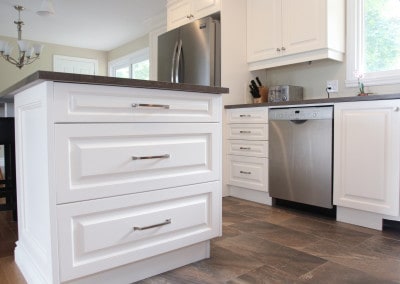 South Gower Renovation - Kitchen Detail Island Storage