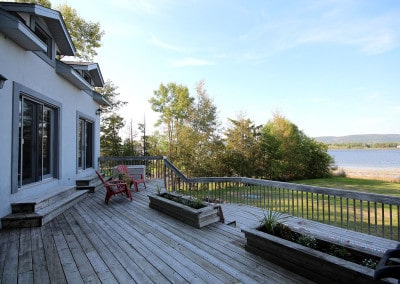 Ottawa River Home - Exterior Waterfront Deck View