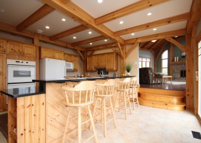 Ottawa River Home - Kitchen Timber Ceiling