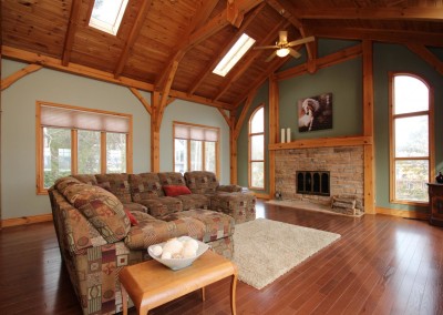 Ottawa River Home - Living Room Fireplace